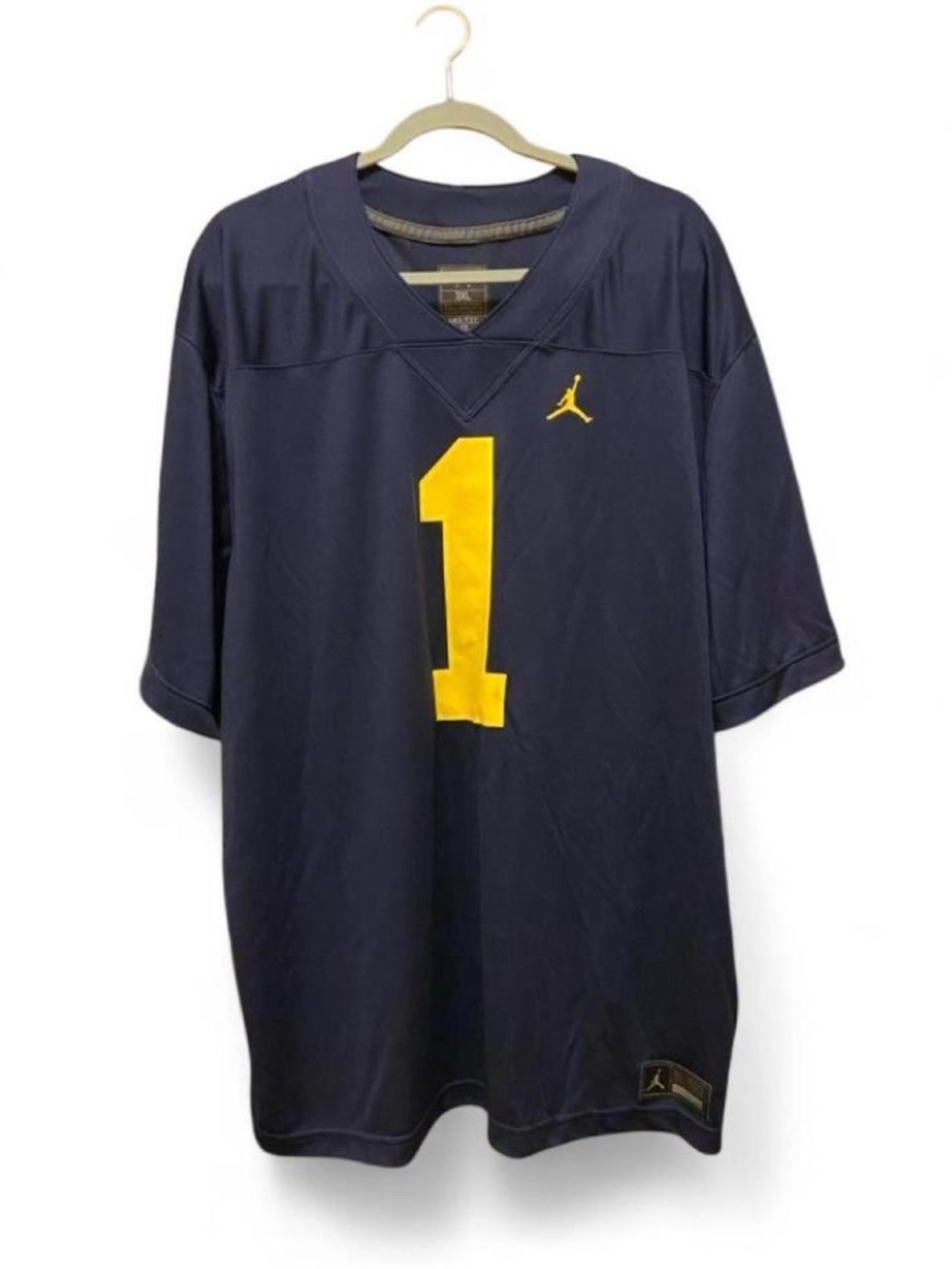Jordan Navy and Yellow #1 Football Jersey | University of Michigan